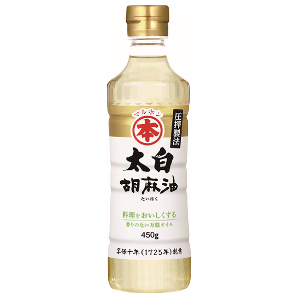 竹本油脂 マルホン 太白胡麻油 450gペットボトル×6本入×(2ケース)|胡麻油 調味料 食用油
