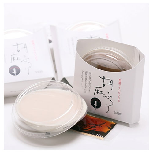 大覚総本舗 和風ブランマンジェ 胡麻ふるり 白胡麻 (生菓子80g・黒蜜10g)×40個入|和三盆 スイーツ ブラマンジェ ごま