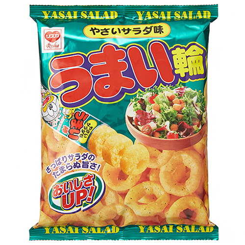 リスカ うまい輪やさいサラダ味 75g×12袋入 メーカー 問屋直送|お菓子 スナック菓子 サラダ