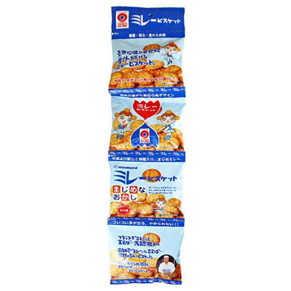 野村煎豆加工店 4連ミレービスケット(塩) 120g(30g×4)×10袋入 メーカー 問屋直送|お菓子 ビスケット クッキー おかし