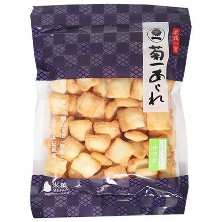 菊一あられ サラダ チャック 85g×12袋入 メーカー 問屋直送|サラダせんべい おすすめ 徳用 大容量 塩味 カロリー 保存方法 口コミ 美味しい おつまみ