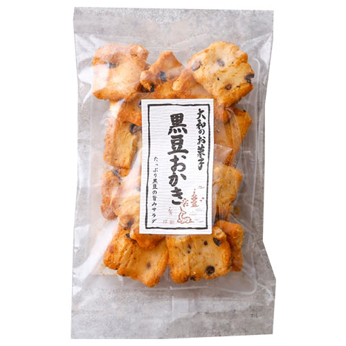 奈良祥樂 大和のお菓子 黒豆おかき 80g×12袋入 メーカー 問屋直送|お菓子 焼き菓子 あられ せんべい おかき
