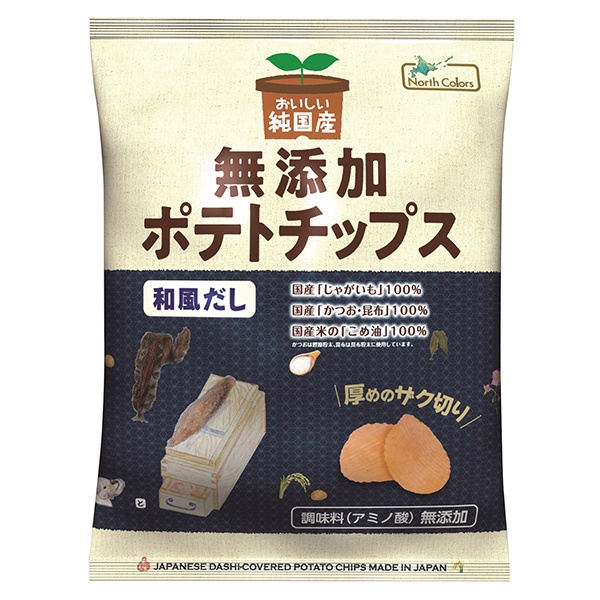 ノースカラーズ 純国産 ポテトチップス 和風だし 53g×12袋入|菓子 芋 ポテトチップス ポテト 無添加