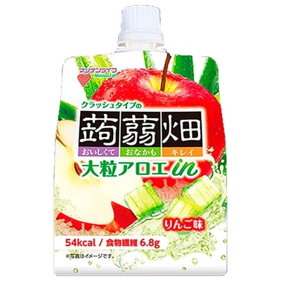 マンナンライフ 大粒アロエin クラッシュタイプの蒟蒻畑 りんご味 150g