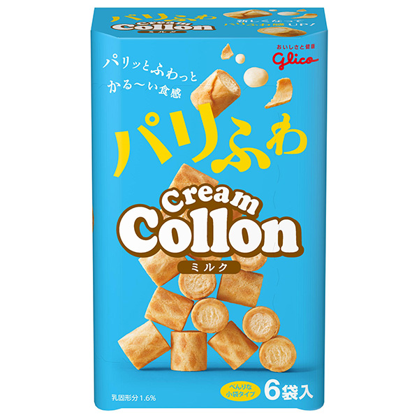 江崎グリコ クリームコロン あっさりミルク 6袋×5個入|お菓子 おやつ ミルククリーム Collon