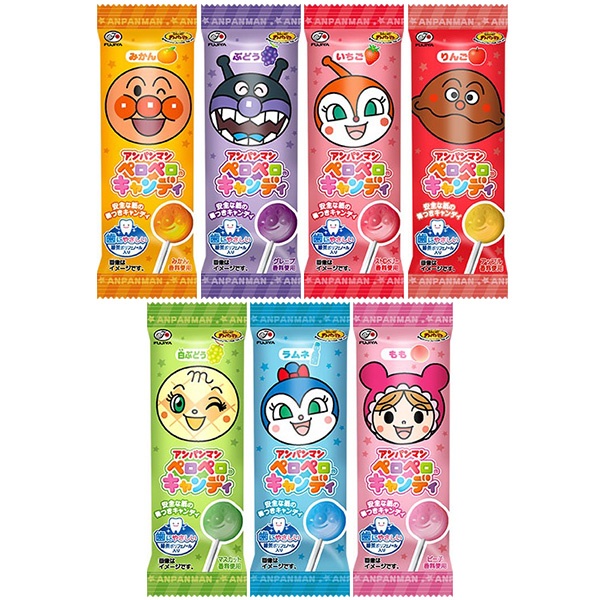 不二家 アンパンマンペロペロキャンディ 1本×25袋入|アンパンマン お菓子 おやつ キャンディ 飴 アメ