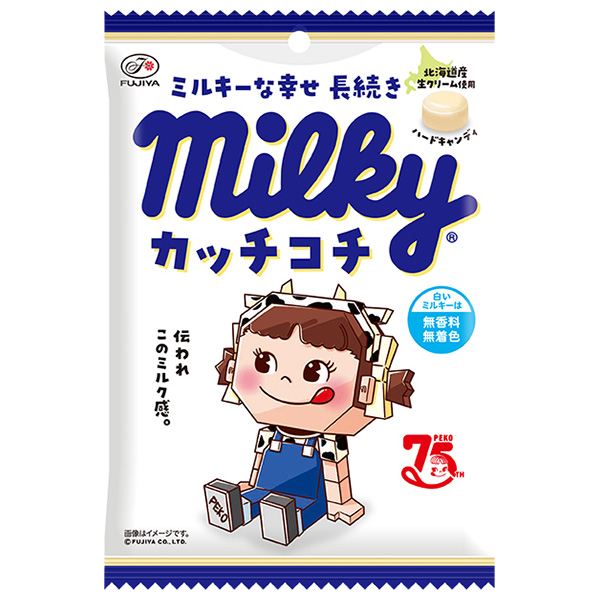 不二家 カッチコチ ミルキー袋 72g×6袋入|ペコちゃん お菓子 アメ 飴 ソフト キャンディー
