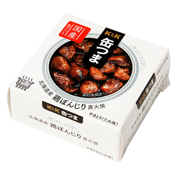 国分 K&K 缶つま 北海道産 鶏ぼんじり 直火焼 40g×12個入×(2ケース) メーカー 問屋直送|つまみ 缶詰 おかず 焼き鳥 やきとり