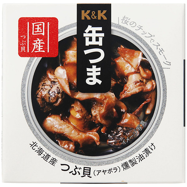 メーカー/問屋直送品・代引不可】国分 K&K 缶つま 北海道産 つぶ貝燻製油漬け 35g×6個入×(2ケース)| おつまみ 缶詰