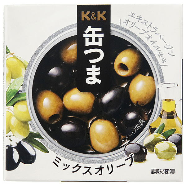メーカー/問屋直送品・代引不可】国分 K&K 缶つま ミックスオリーブ 60g×6個入×(2ケース)| おつまみ 缶詰