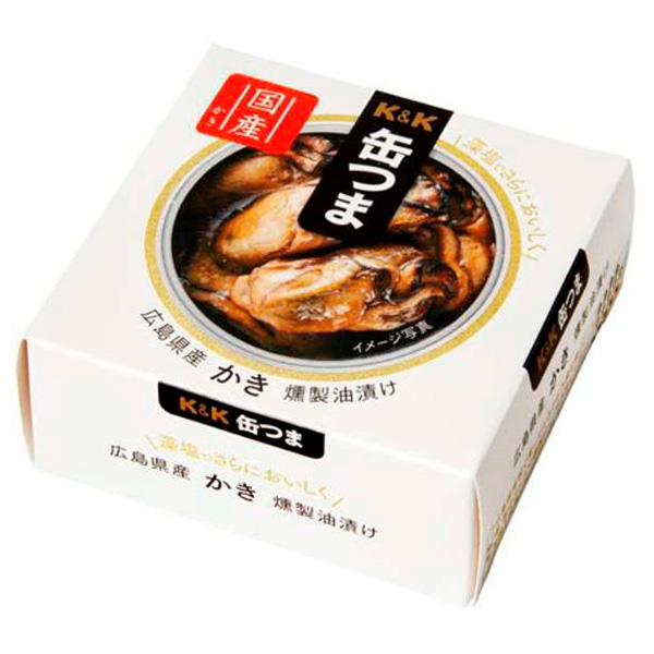 メーカー/問屋直送品・代引不可】国分 K&K 缶つま 広島県産 かき燻製油漬け 60g×6個入×(2ケース)| おつまみ 缶詰 牡蠣