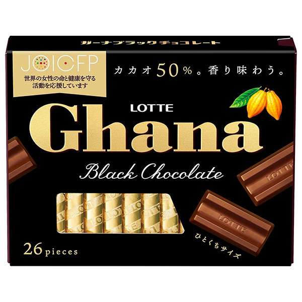 ロッテ ガーナブラック エクセレント 119g×6箱入|お菓子 チョコ Ghana ひとくちサイズ Black ビターチョコ ロッテチョコ