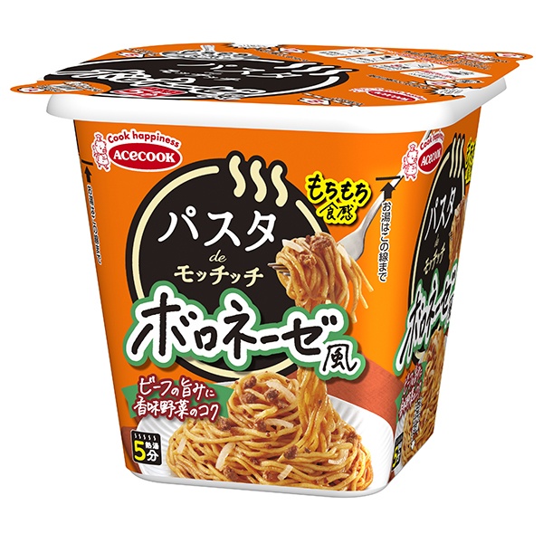 エースコック パスタdeモッチッチ ボロネーゼ風 95g×12個入|パスタ もちもち カップ麺 インスタント