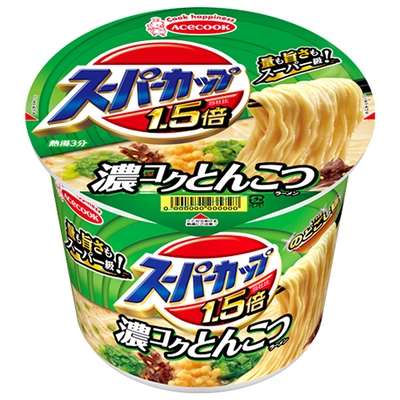 エースコック スーパーカップ1.5倍 とんこつラーメン 111g×12個入