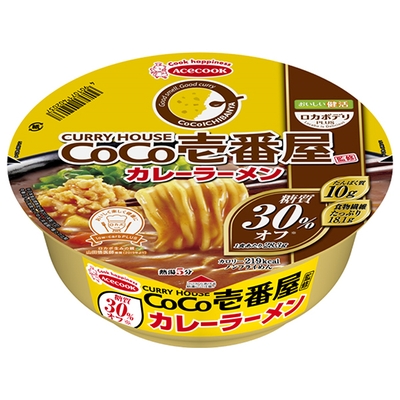 エースコック ロカボデリPLUS CoCo壱番屋監修カレーラーメン 糖質オフ 72g×12個入