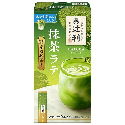 片岡物産 辻利 抹茶ラテ 78g(13g×6本)×6箱入|嗜好品 粉末ドリンク 抹茶 インスタント 抹茶ラテ 抹茶ミルク スティックタイプ