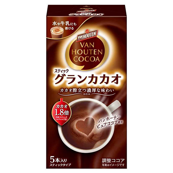 片岡物産 バンホーテン グラン カカオ (18g×5本)×30個入|嗜好品 インスタント 粉末ドリンク スティック 調整ココア