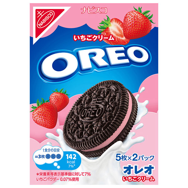 モンデリーズ・ジャパン オレオいちごクリーム 10枚(5×2)×12個入|お菓子 クッキー OREO いちご