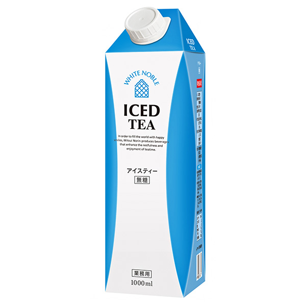 三井農林 ホワイトノーブル アイスティー 無糖 1L紙パック×6本入|業務用 紅茶 1000ml 紙パック 無糖 アイスティー