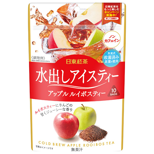 三井農林 日東紅茶 水出しアイスティー アップル ルイボスティー (2.5g×10袋)×24(6×4)袋入|水だし ノンカフェイン りんごの香り ティーバッグ