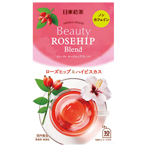 三井農林 日東紅茶 アロマハウス ビューティ ローズヒップ (2g×10袋)×36箱入|嗜好品 紅茶 ティーバッグ ハーブティー ノンカフェイン