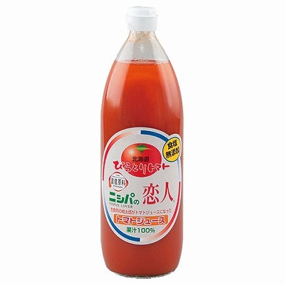 JAびらとり ニシパの恋人 トマトジュース (無塩) 1L瓶×6本入