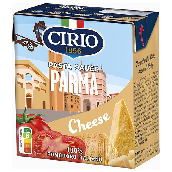 モンテ物産 チリオ パスタソース パルマ トマト&チーズ 340g紙パック×12個入|パスタソース イタリア 食材 イタリアントマト ニュートリスコア B