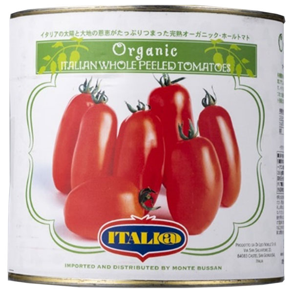 モンテ物産 イタリアット 有機ホールトマト 2.55kg缶×6個入|缶詰 トマト 有機