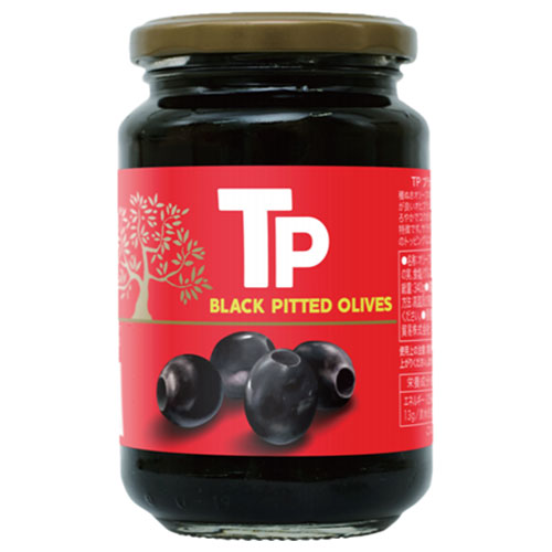 富永貿易 TP ブラックオリーブ 340g瓶×12本入|オリーブ 漬物 漬け物