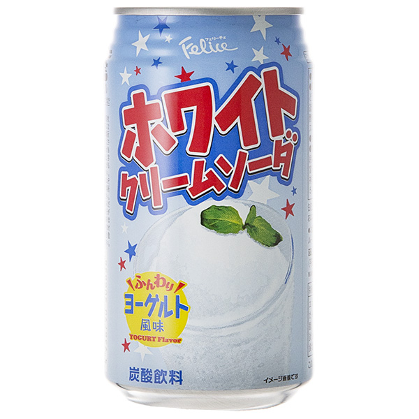 富永貿易 フェリーチェ ホワイトクリームソーダ 350ml缶×24本入|炭酸 スパークリング ソーダ サイダー