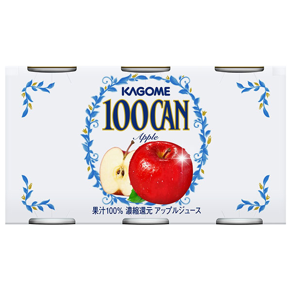 カゴメ 100CAN アップルジュース 160g缶×30本入|果実飲料 アップル 缶