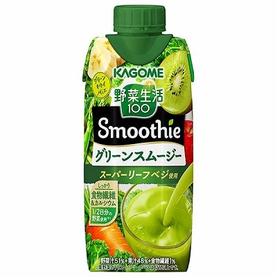 カゴメ 野菜生活100 Smoothie(スムージー) グリーンスムージー 330ml紙パック×12本入×(2ケース)