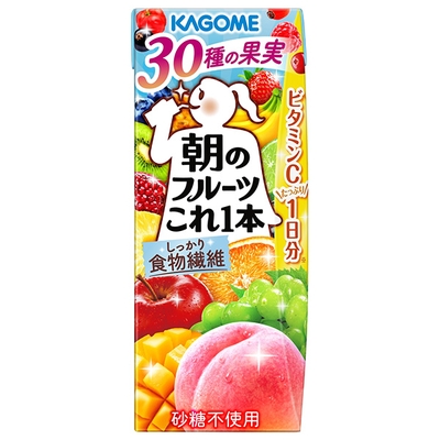 カゴメ 朝のフルーツこれ一本 200ml紙パック×24本入