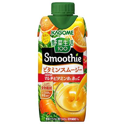 カゴメ 野菜生活100 Smoothie(スムージー) ビタミンスムージー 330ml紙パック×12本入×(2ケース)