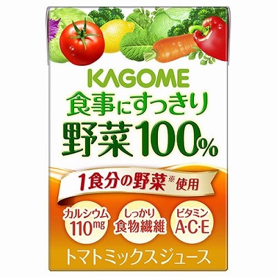 カゴメ 食事にすっきり野菜100% 100ml紙パック×36本入