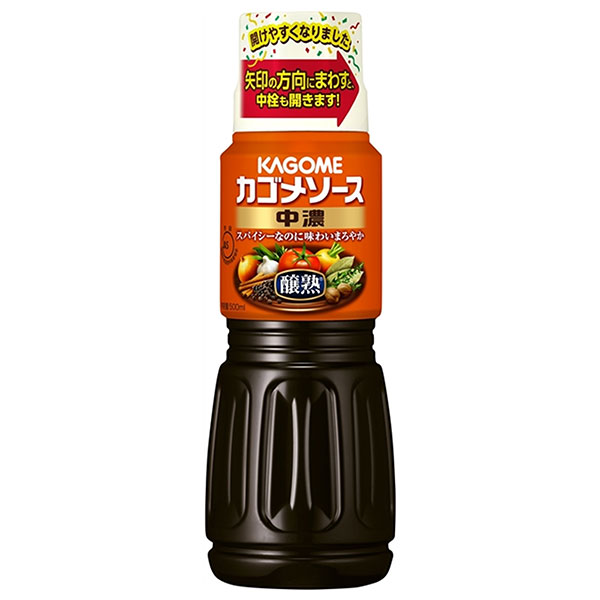 カゴメ 醸熟ソース 中濃 500ml×20本入|一般食品 調味料 ソース
