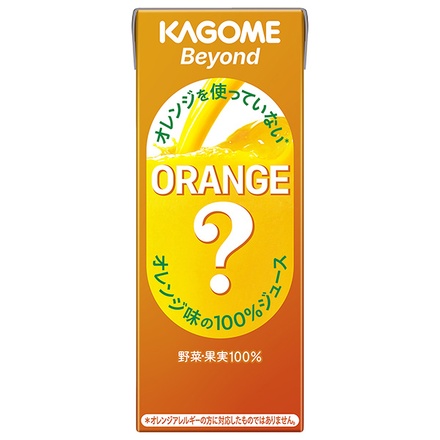 カゴメ Beyond オレンジを使っていないオレンジ味の100%ジュース 195ml紙パック×24本入|野菜 ジュース ミックスジュース オレンジ にんじん