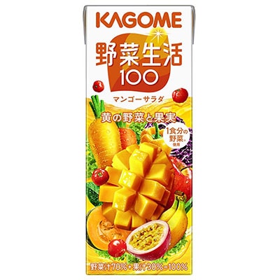 カゴメ 野菜生活100 マンゴーサラダ 200ml紙パック×24本入
