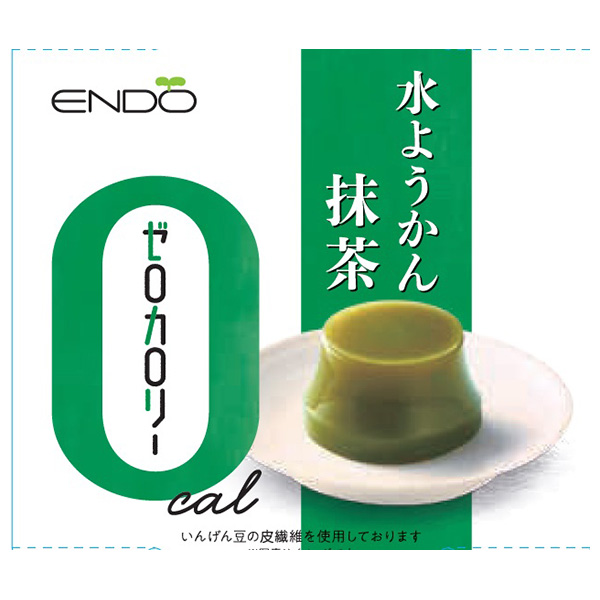 遠藤製餡 ゼロカロリー 水ようかん 抹茶 90g×24個入|和菓子 水羊羹 餡子 カロリーゼロ