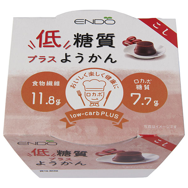 遠藤製餡 低糖質プラスようかん こし 90g×24(6×4)個入|低糖質 こしあん 和菓子 ようかん 羊羹 菓子