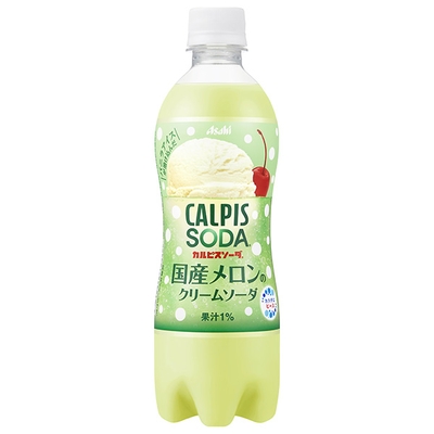 アサヒ飲料 カルピスソーダ 国産メロンのクリームソーダ 500mlペットボトル×24本入×(2ケース)