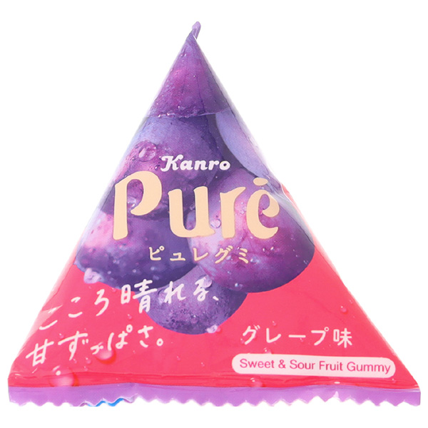 カンロ ピュレグミ プチ三角 グレープ 13g×24袋入|お菓子 ビタミンC Pure グミ 袋