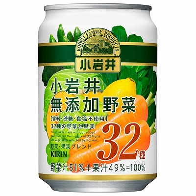 キリン 小岩井 無添加野菜 32種の野菜と果実 280g缶×24本入