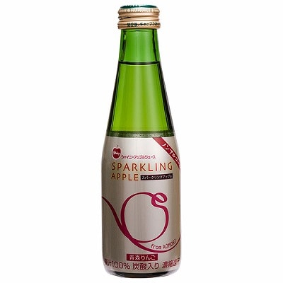 青森県りんごジュース シャイニー スパークリングアップル 200ml瓶×24本入