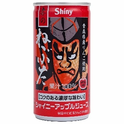 青森県りんごジュース シャイニー アップルジュース 赤のねぶた 190g缶×30本入