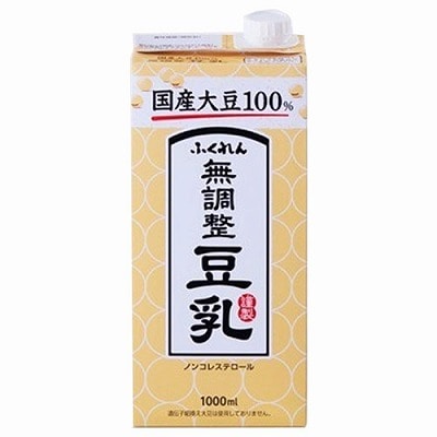 ふくれん 国産大豆100% 成分無調整豆乳 1000ml紙パック×12(6×2)本入×(2ケース)