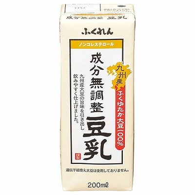 ふくれん 九州産ふくゆたか大豆 成分無調整豆乳 200ml紙パック×24本入×(2ケース)