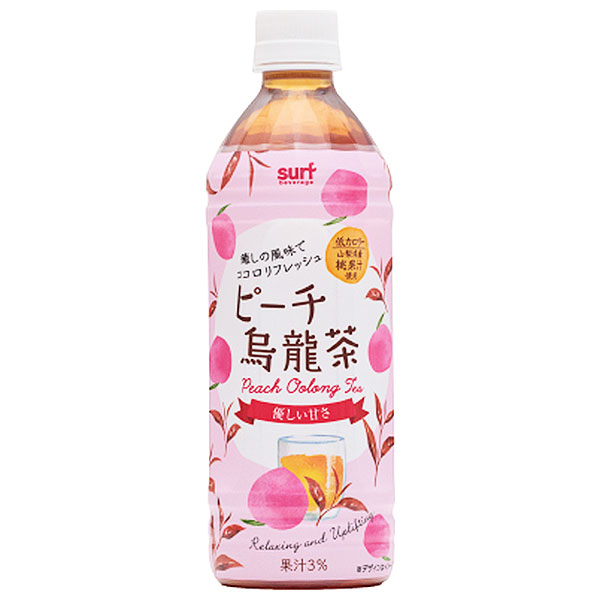 サーフビバレッジ ピーチ烏龍茶 500mlペットボトル×24本入|お茶 ペットボトル 烏龍茶 ウーロン茶 桃 もも