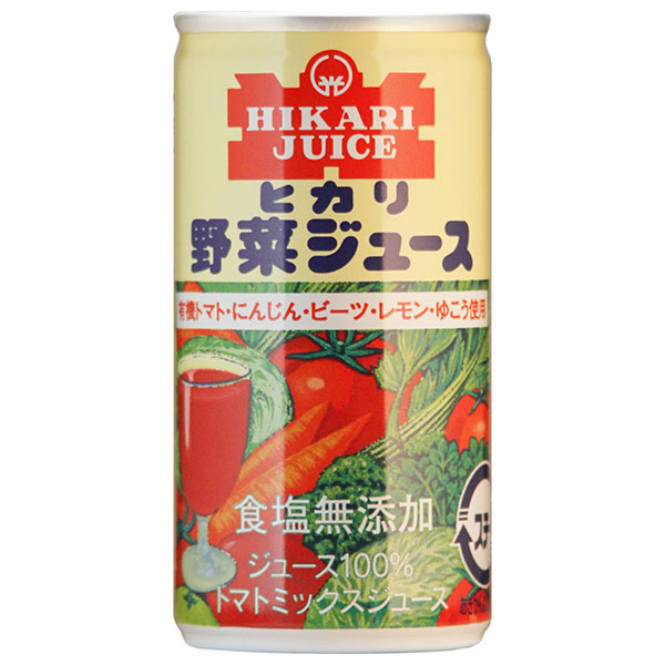 光食品 野菜ジュース 食塩無添加 190g缶×30本入|野菜 ジュース 有機 果汁 リコピン オーガニックトマト