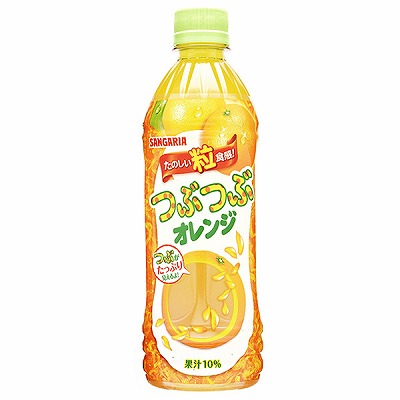 サンガリア つぶつぶオレンジ 500mlペットボトル×24本入